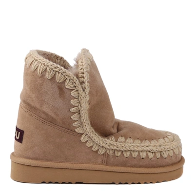 Shop Mou Eskimo 18 Camel Boots In Suede