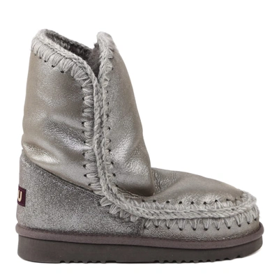 Shop Mou Ice Metallic Leather Eskimo 24 Boots In Microglitter Lapponia