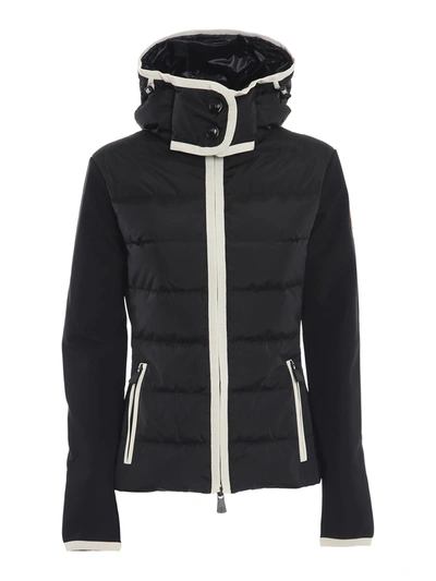Shop Moncler Tech Fabric Padded Chest Jacket In Black