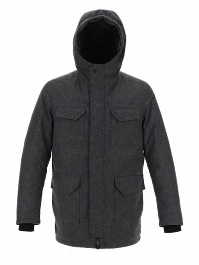 Shop Herno Laminar Hooded Coat In Grey
