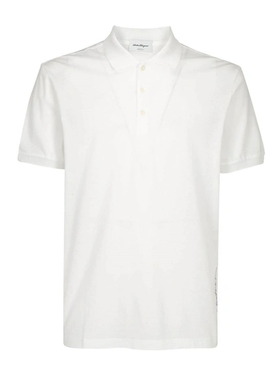 Shop Ferragamo Cotton Polo In White