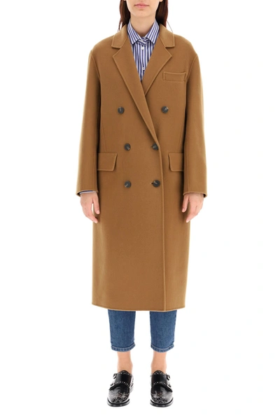 Shop Weekend Max Mara Torbole Wool Coat In Caramel