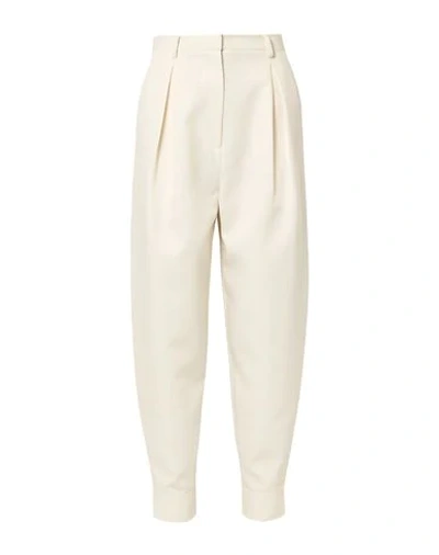 Shop Tibi Casual Pants In Ivory