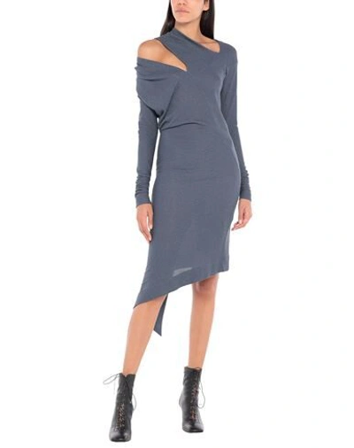 Shop Vivienne Westwood Anglomania Midi Dresses In Slate Blue