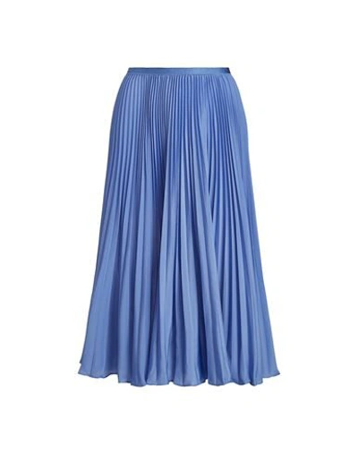 Shop Polo Ralph Lauren Midi Skirts In Pastel Blue