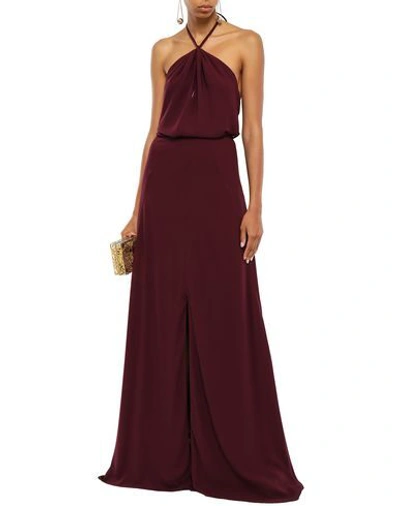 Shop Les Héroïnes By Vanessa Cocchiaro Long Skirts In Maroon