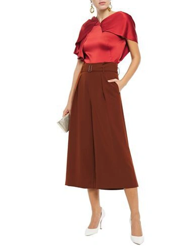 Shop Peter Pilotto Blouses In Brick Red