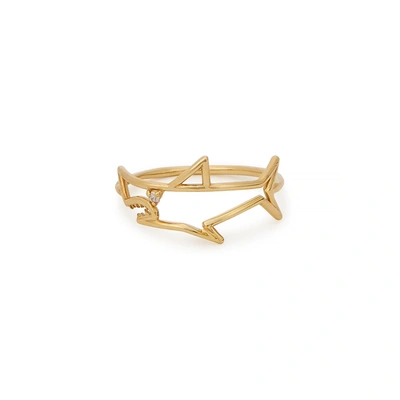 Shop Aliita Tiburon Brillante 9kt Yellow Gold Ring