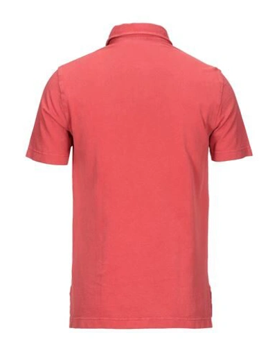 Shop Drumohr Man Polo Shirt Rust Size M Cotton In Red