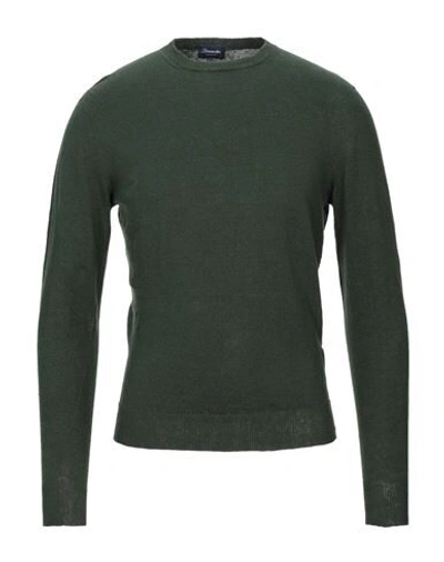 Shop Drumohr Man Sweater Green Size 40 Flax, Polyester