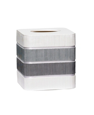 Shop Popular Bath Modern Line Tissue Box In Gray