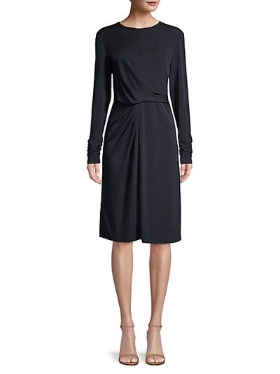 Shop Elie Tahari Women's Winda Draped Long Sleeve Dress In Stargazer