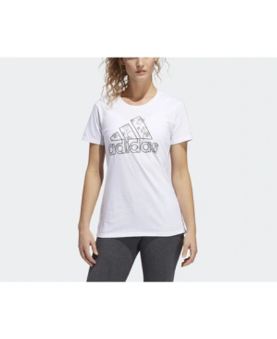 Shop Adidas Originals Adidas Women's Floral T-shirt In White