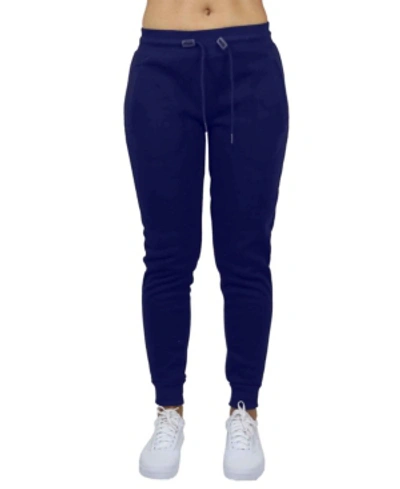 Shop Galaxy By Harvic Women's Loose Fit French Terry Jogger Sweatpants In Navy