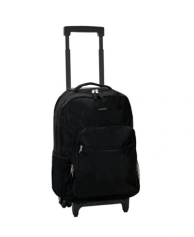 Shop Rockland 17" Rolling Backpack In Black