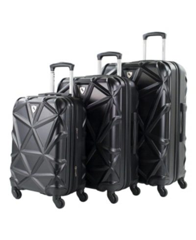 Shop Amka Gem 3-pc. Hardside Luggage Set In Black