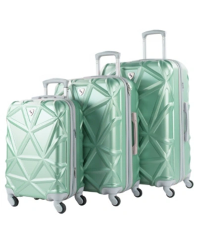 Shop Amka Gem 3-pc. Hardside Luggage Set In Mint