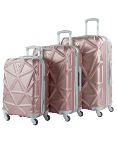 Shop Amka Gem 3-pc. Hardside Luggage Set In Rose Gold