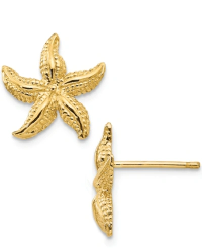 Macy's Starfish Stud Earrings In 14k Yellow Gold In Yellow Gold