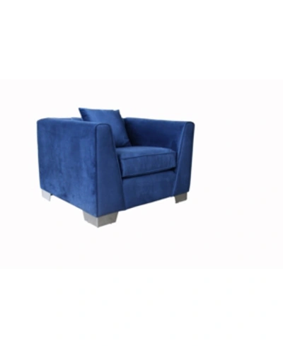 Shop Armen Living Cambridge Contemporary Chair In Blue