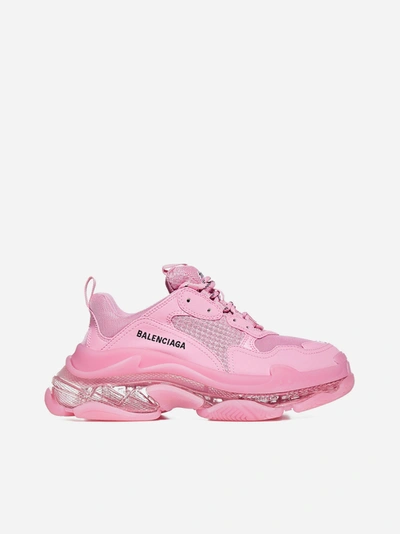 Shop Balenciaga Sneakers Triple S Clear Sole In Pink