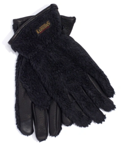 Shop Polo Ralph Lauren Men's Fleece Gloves In Black