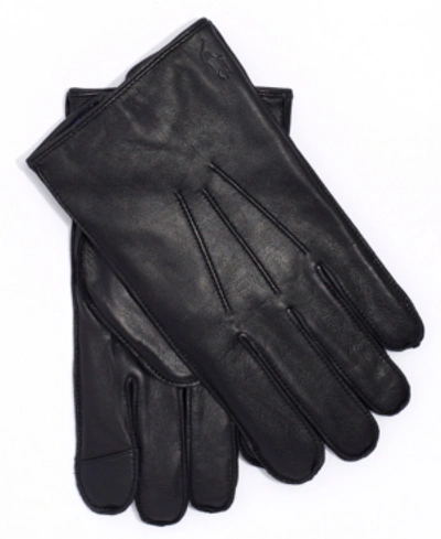 Polo Ralph Lauren Men's Water-repellent Leather Gloves In Rl Black