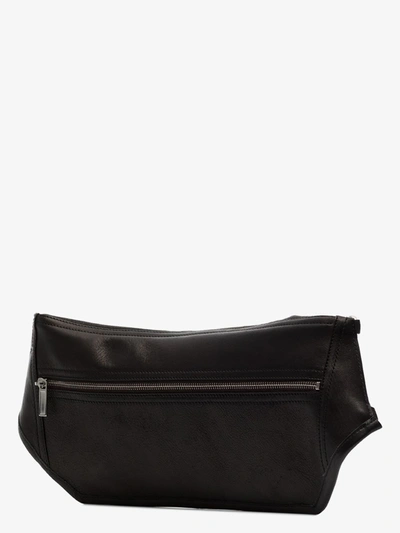 Shop Rick Owens Black Performas Cerberus Leather Cross Body Bag