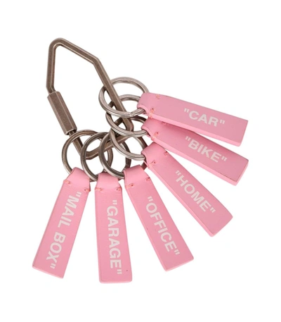 Shop Off-white Pink Label Keyring