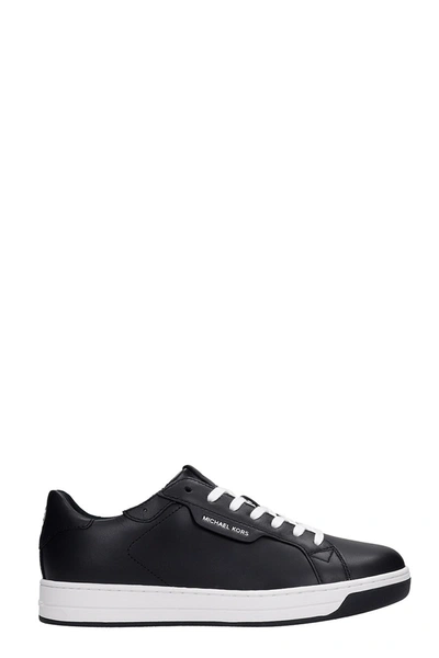 Shop Michael Kors Keating Sneakers In Black Leather