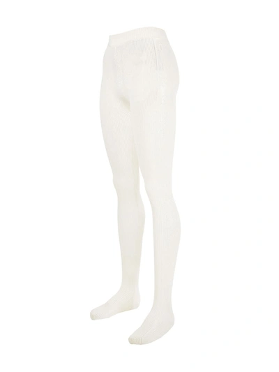Shop Gucci Double G Net Tights In White