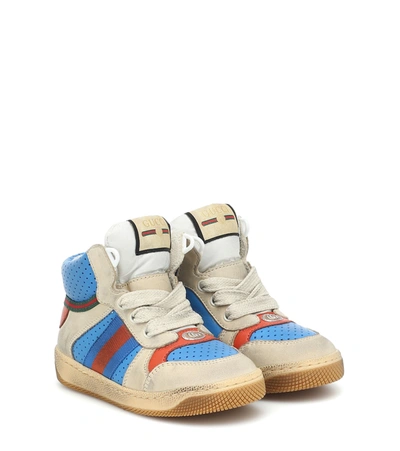 Shop Gucci Screener High-top Sneakers In White