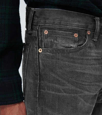 Shop Rrl Slim Narrow Selvedge Jeans In Black