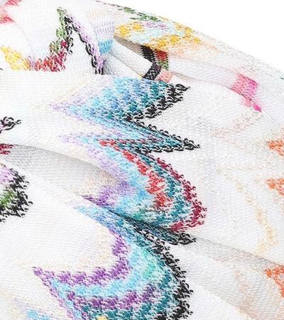 Shop Missoni Chevron-knit Headband In Multicoloured