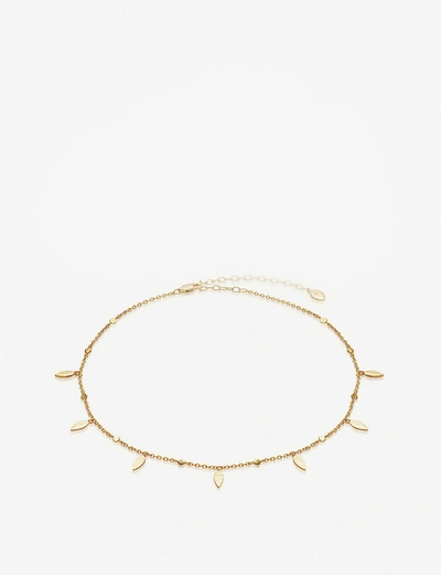 Shop Missoma Gold Leaf 18ct Yellow Gold-plated Vermeil Sterling-silver Choker Necklace
