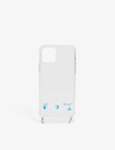 Shop Off-white Logo-print Iphone 11 Pro Case With Strap In Clear White