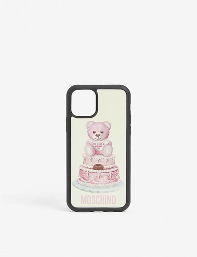 Shop Moschino Teddy Bear Iphone 10 Case In Pink