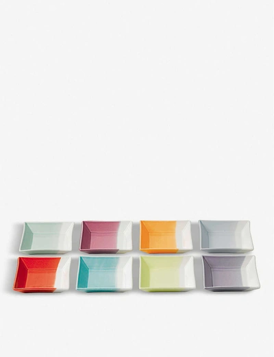 Royal Doulton 1815 Bright Colours Square Porcelain Tapas Dishes Set Of 8
