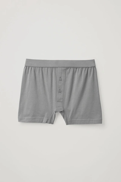 Shop Cos Cotton-jersey Boxer Briefs In Grey