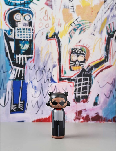 Shop Lucie Kaas Sketch. Inc Jean-michel Basquiat Wooden Kokeshi Doll 15cm