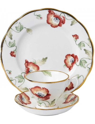 Shop Royal Albert 100 Years Poppy 3-piece Tea Set (1970s)