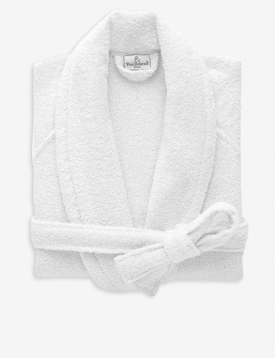 Yves Delorme Blanc Etoile Cotton-blend Robe Xxl In Blanc