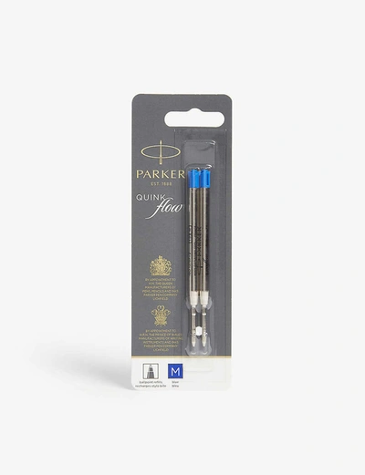 Shop Parker Quink Flow Black Ink Ballpoint Pen Refills Pack Of Two