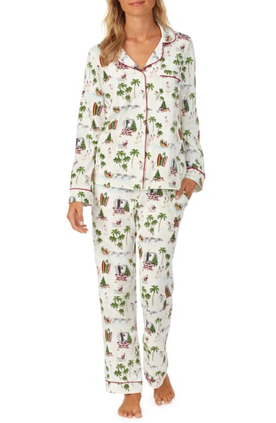 Shop Bedhead Pajamas Holiday Print Classic Pajamas In Warm Wishes