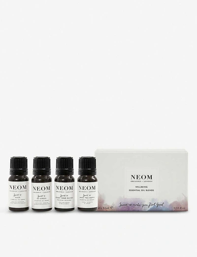 Neom Wellbeing Essential Oil Blends Collection Box Of Four