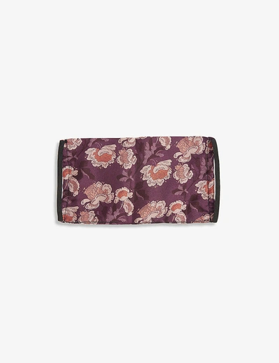 Shop Emily Carter Floral-print Silk Face Covering In Purple Pink