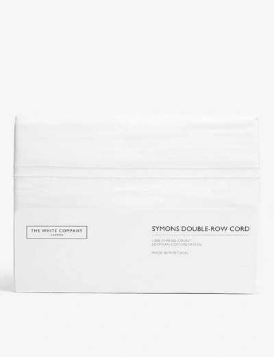 The White Company Symons Double-row Cord Cotton Square Oxford Pillowcase 65cm In White