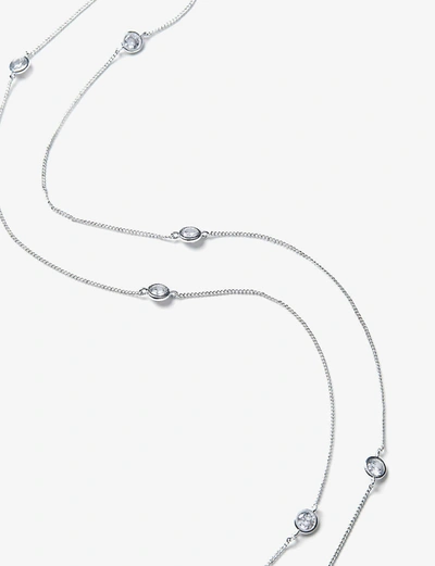 Shop The White Company Silver-plated Cubic Zirconia Necklace