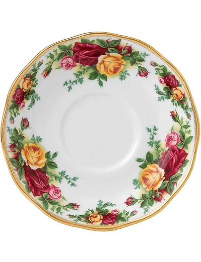 Shop Royal Albert White, Red And Green Old Country Roses Tea Saucer 13cm
