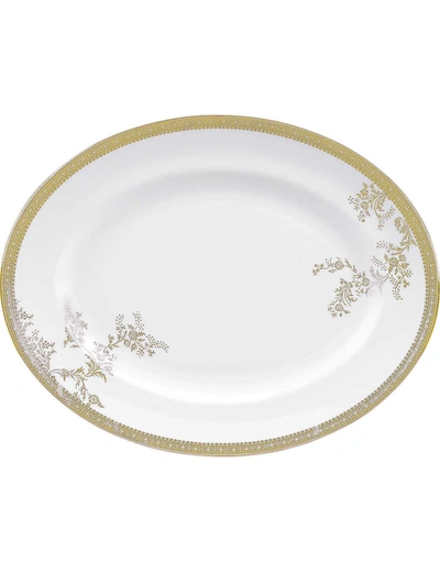 Shop Vera Wang Wedgwood Vera Wang @ Wedgwood Lace Gold Small Oval Dish 35cm X 27cm